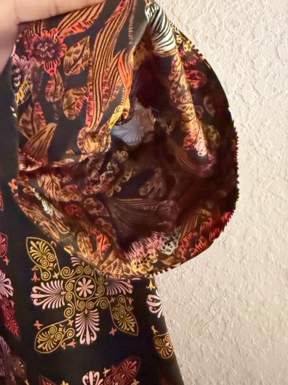 La DoubleJ 24/7 Printed Bell Sleeve Kaleidoscope Medallion Mini Dress Size XS - Picture 5 of 7